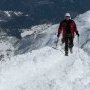 Sur l'arête - Au fond l'Alp Grüm
