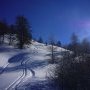 les belles traces des skieurs plus matinaux que nous
