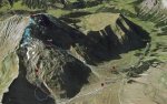 Albristhorn, vue en prespective du chemin, by Google Earth {JPEG}